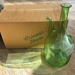 Princess House Emerald Glass Carafe